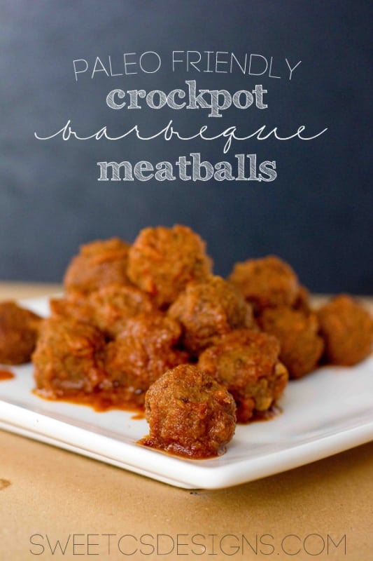 Paleo Friendly Crockpot BBQ Meatballs ⋆ Sweet Cs Designs