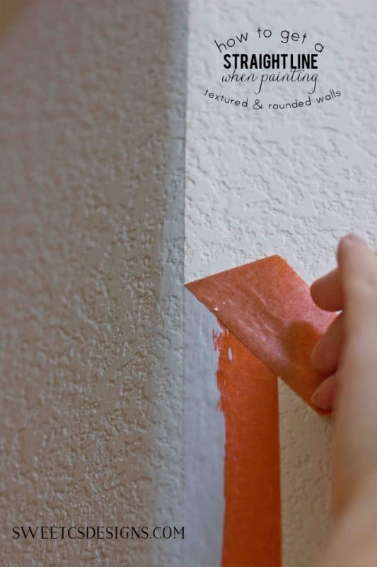 Get a Clean Paint Line On Textured, Rounded Walls! ⋆ Sweet Cs Designs