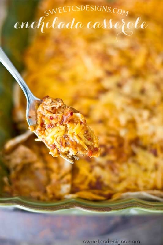 enchilada casserole- this is so delicious and easy to make!