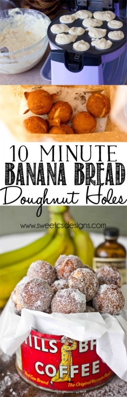 10 minute baked bananna bread doughnut holes- these are so delicious!